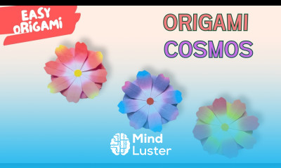 Easy Origami Cosmos Flower DIY Paper Cosmos Tutorial Step by Step