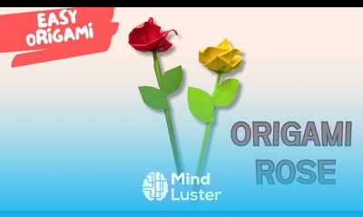 Origami Rose  Easy Paper Rose Folding Instructions Origami Easy Flower