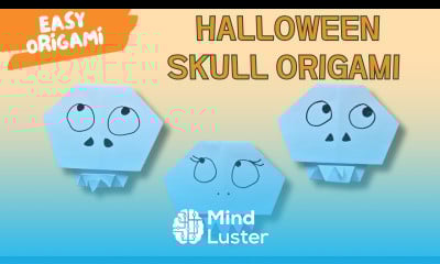 Easy Halloween Skull Origami  Simple Paper Skull Tutorial for Beginners