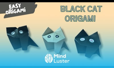 How to Make a Black Cat Origami Cute Halloween Paper Craft