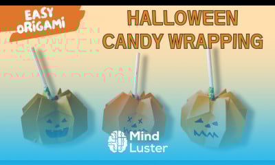 DIY Halloween Candy Wrapping Origami  Easy Paper Folding Idea for Treats