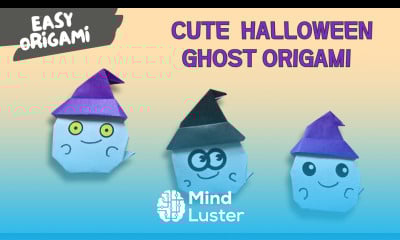 DIY Halloween Ghost Origami  Fun Easy Paper Folding Idea
