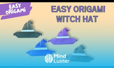 How to Make an Origami Witch Hat Easy Halloween Craft