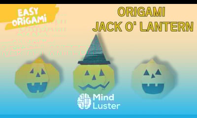 Origami Jack o Lantern  Easy Halloween Pumpkin Paper Craft