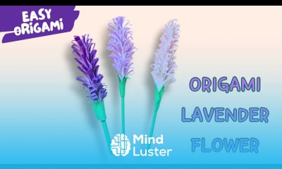 How to Make Origami Lavender Easy Paper Flower Tutorial