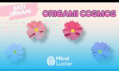 How to Make Cute Origami Cosmos Flower Easy Paper Flower Tutorial