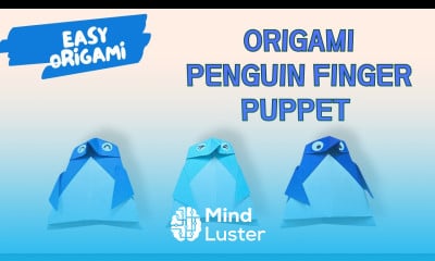 Origami Penguin Finger Puppet Easy Paper Penguin Craft for Kids Beginners