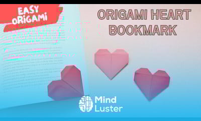 How to Make a Heart Bookmark Easy Origami for Beginners 