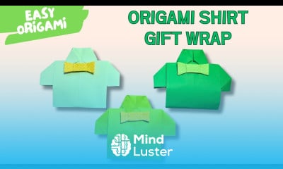 Origami Shirt Gift Wrap  Easy Paper Shirt Folding Tutorial