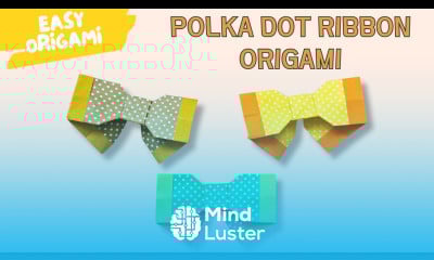 How to Make a Polka Dot Origami Ribbon  Simple DIY Paper Craft Idea
