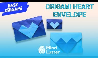 How to Make an Origami Heart Envelope Easy Paper Folding Tutorial 