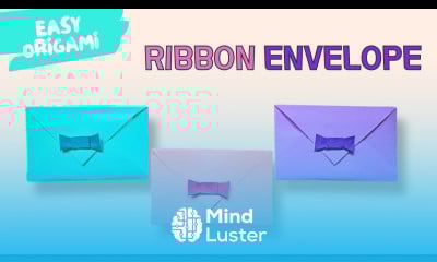 DIY Origami Envelope with Ribbon Easy Paper Folding Tutorial