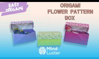 Easy Origami Flower Pattern Box DIY Paper Box Tutorial