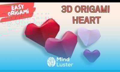 Origami Cute 3D Heart Folding Paper Craft for Beginners 