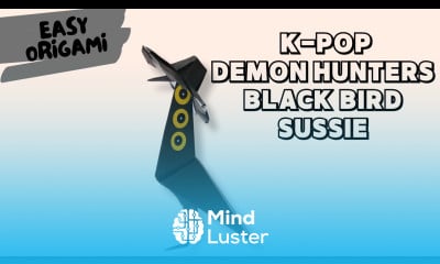 Easy Origami Black Bird Sussie Step by Step Paper Folding K pop Demon Hunters