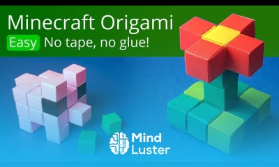 Minecraft Origami  How to join Origami Cubes like paper Minecraft blocks or Lego bricks