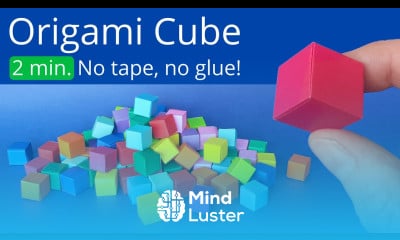2 Minute Easy Origami Cube Tutorial  Paper Cube Craft to Make Minecraft Blocks or Lego Bricks