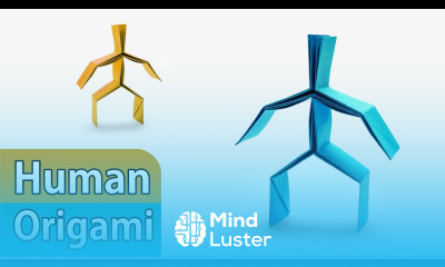 Human origami with paper Origami Easy