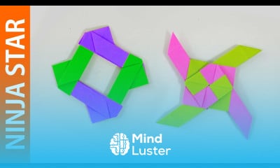 Learn How to Make a NINJA STAR in two modes Very easy and fast Origami Easy