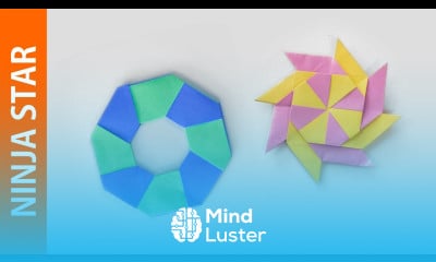 A ninja star with two ants Origami Easy Оригами Павлин 折纸孔雀