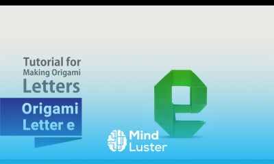 How to make origami Letter e Step by step tutorial