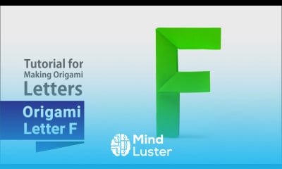 How to make Origami Letter F Step by Step Tutorial