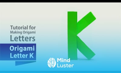 Origami Capital Letter K Tutorial