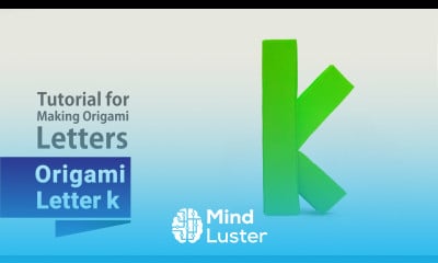 DIY Origami Small Letter k