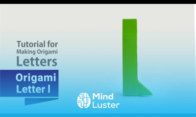DIY Origami Small Letter l Tutorial