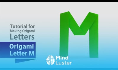 It is Very Easy to Make the Capital Letter Origami M