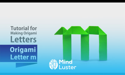 Easy to make origami lowercase letter m