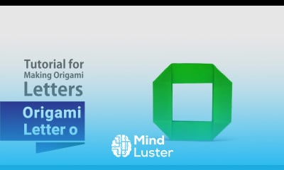 Origami small letter o for decoration