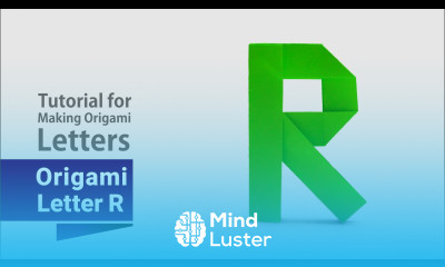 DIY Origami Tutorial Capital Letter R Suitable for Decoration