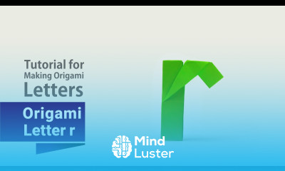 How to Fold an Origami Letter r Easy Tutorial for Beginners