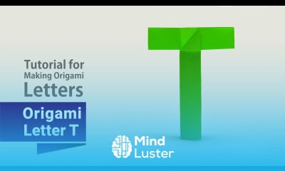 It is Very Easy to Make the Capital Letter Origami T