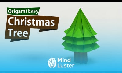 How to make an easy paper Christmas tree origami