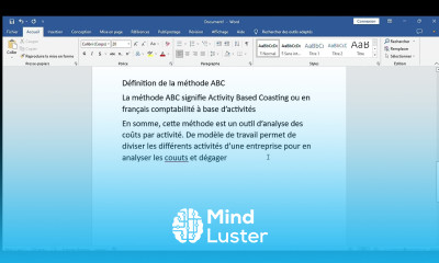 Contrôle de gestion 1 La méthode ABC Définition de la méthode ABC