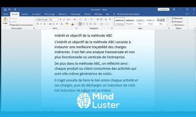 Contrôle de gestion 1 Intérêt et objectif de la méthode ABC