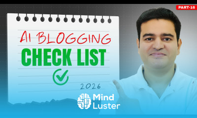 AI Blogging CheckList 2026 Blogging Tutorial for Beginners In Hindi 2026 aiblogging