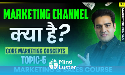 What are Marketing Channels Core Marketing Concept in Hindi marketingchannels marketingcourse