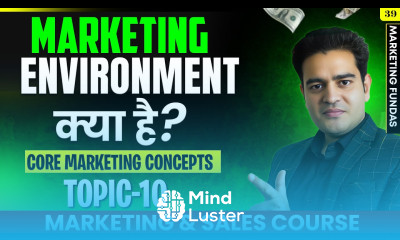 Marketing Environment in Marketing Management in Hindi Core Marketing Concept marketingcourse