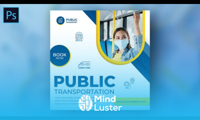 Public Transport Social Media Post Design In Adobe Photoshop
