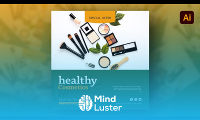 Cosmetic Instagram Post Design in Adobe Illustrator