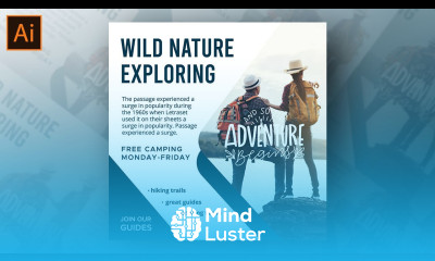 Wild Nature Instagram Post Design In Adobe Illustrator