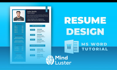 Resume Design Resume Design in MS Word Resume Format