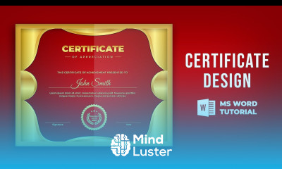 How to make Certificate Design in MS word Certificate Design Tutorial Microsoft word