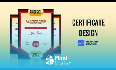 How to make a Certificate in Microsoft word MS word Certificate Design Tutorial