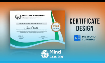 How to Design a Professional Certificate in Microsoft Word Step by Step Tutorial