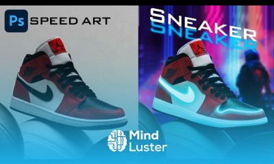 Photoshop Speed Art Sneaker light glow effect Speed Art Proeml Graphic