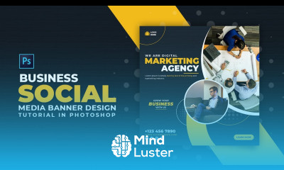 Business Promotion Sale Banner Design for Social Media Adobe Photoshop Tutorial Speed Art